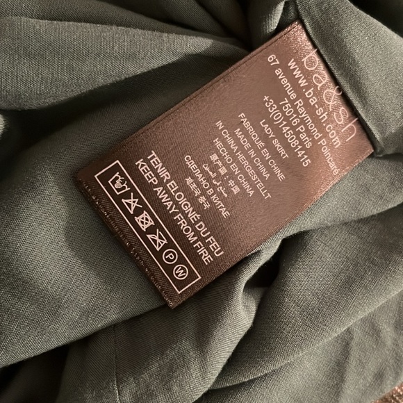 ba&sh Artistic Green and Pink Midi Skirt - Picture 9 of 9